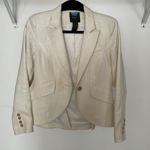 Smythe White Linen Blazer